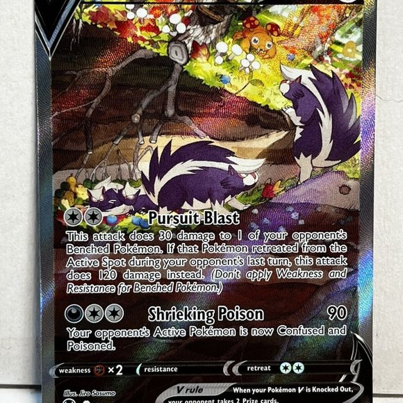 Skuntank V 181/195 Silver Tempest Pokemon Alternate Alt Art NM/M Pack Fresh Card - Picture 1 of 2